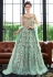 Sea green net embroidered floor length anarkali suit  4531